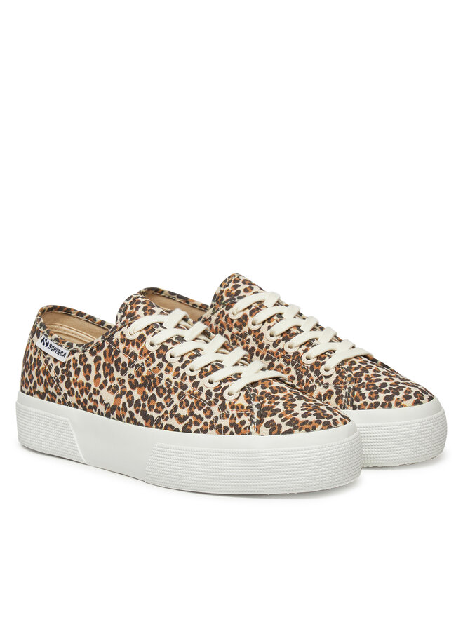 Superga Tenisice Superga Platform Leopard Print Smeđa