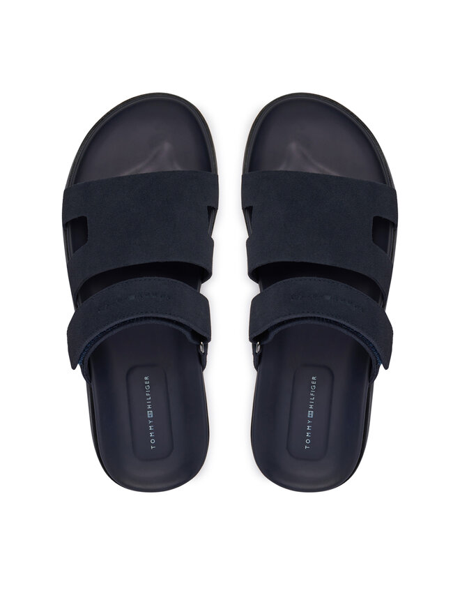 Tommy Hilfiger Pantoletten Tommy Hilfiger Adjustable Premium Suede FM0FM05774 Dunkelblau