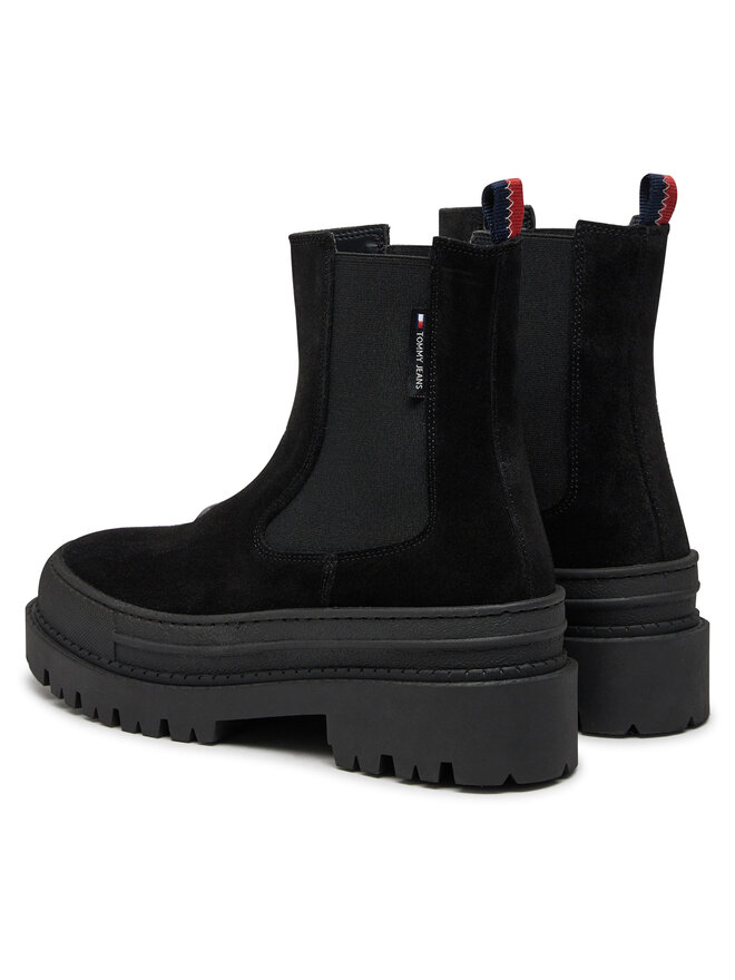 Tommy Jeans Челсі Tommy Jeans Tjw Foxing Chelsea Suede EN0EN02631 Чорний