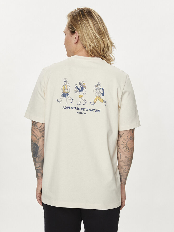 adidas adidas Marškinėliai Graphic IS0287 Écru Regular Fit