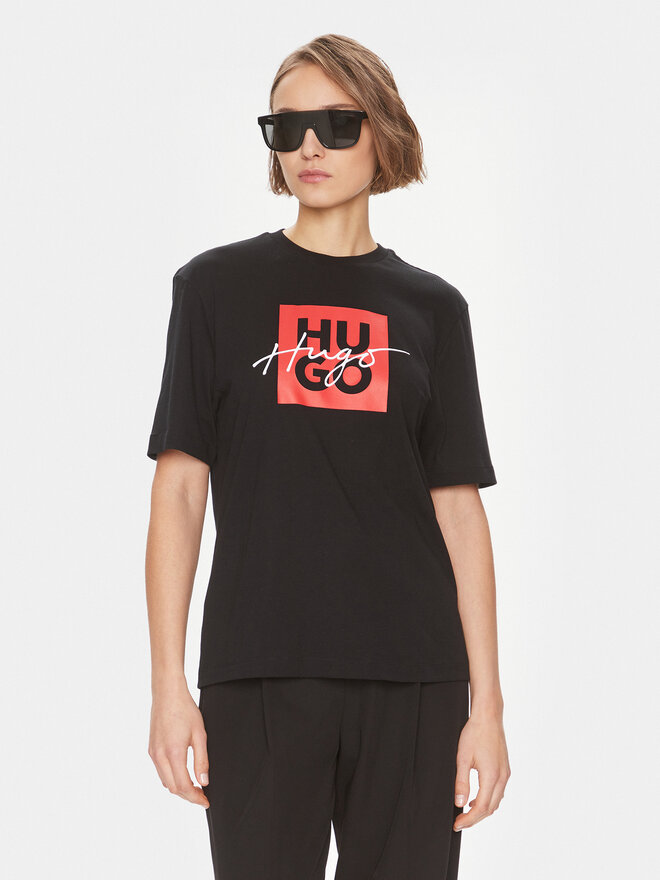 HUGO Hugo T-Shirt Dashire_3 50485373 Μαύρο Regular Fit