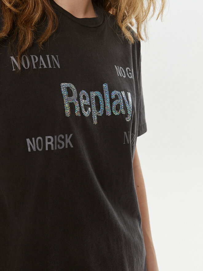 REPLAY Replay Marškinėliai W3072A.000.22658M Juoda Regular Fit
