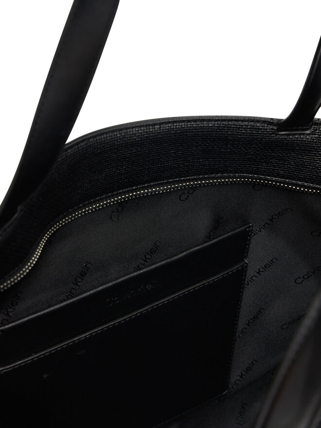 Calvin Klein Τσάντα Calvin Klein Ck Medium Shopper_Tex K60K613178 Μαύρο