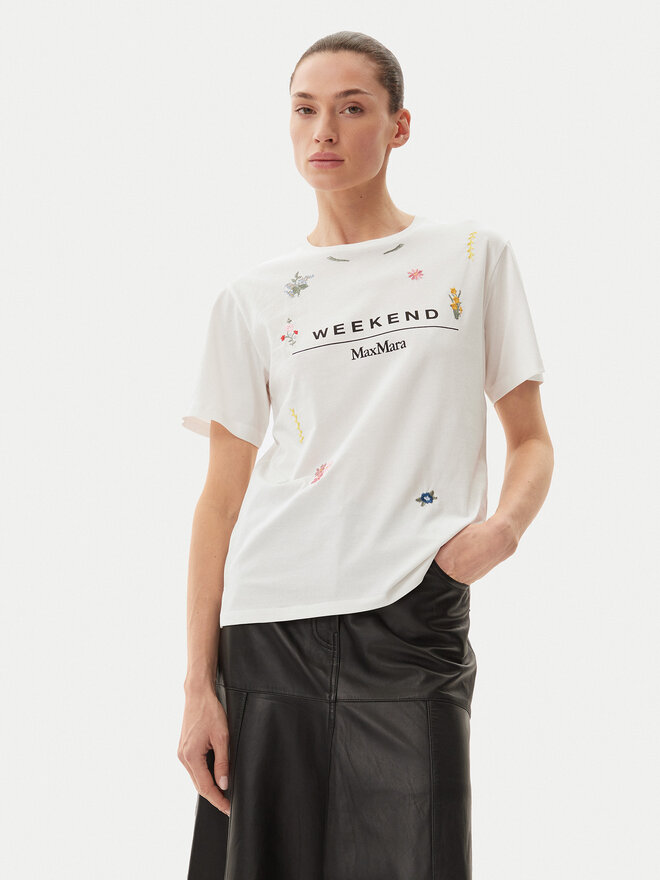 Weekend Max Mara Weekend Max Mara Marškinėliai 2515971042650 Balta Regular Fit