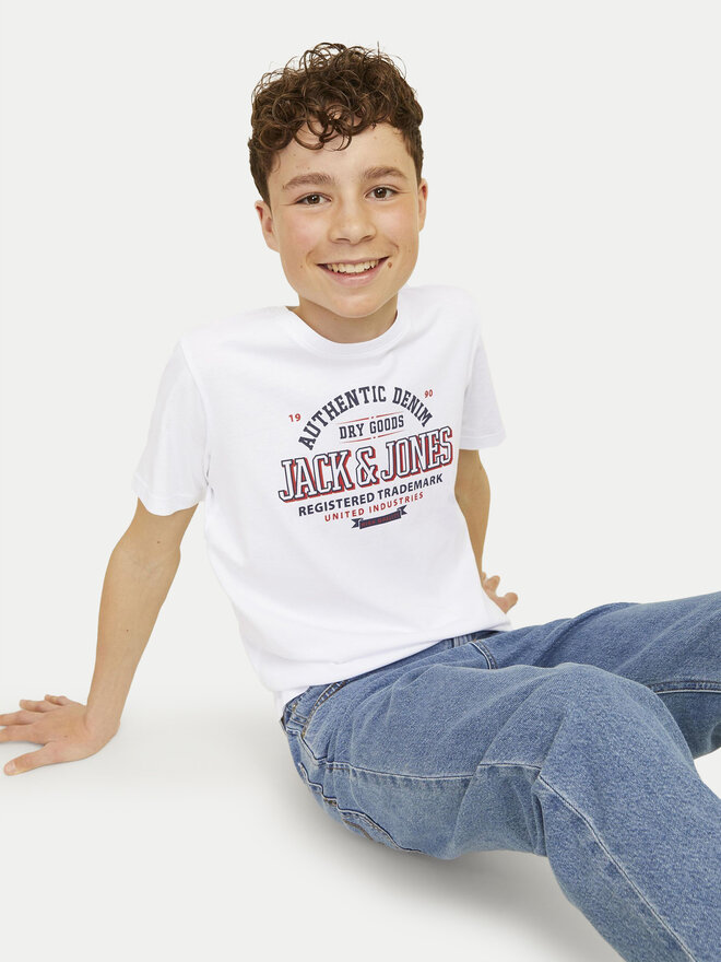 Jack&Jones Junior Jack&Jones Junior Marškinėliai Logo 12258876 Balta Regular Fit