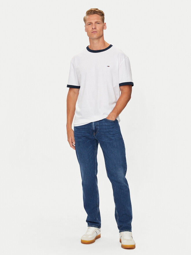 Tommy Jeans Tommy Jeans Футболка Flag Ringer DM0DM19730 Білий Slim Fit