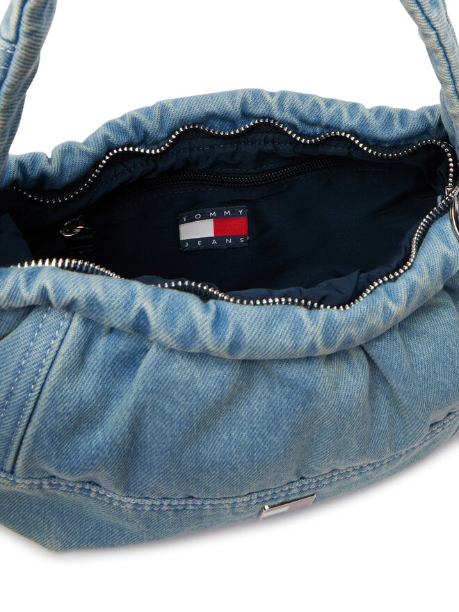 Tommy Jeans Handtasche Tommy Jeans Tjw Icon Charms Denim Shlder Bag AW0AW18883 Blau