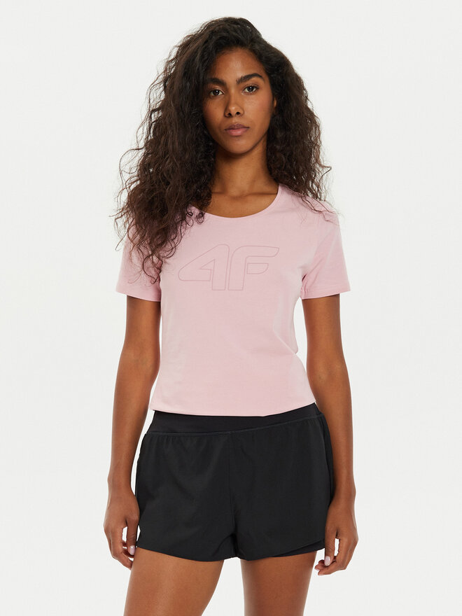 4F 4F Camiseta 4FWMM00TTSHF1846 Rosa Slim Fit