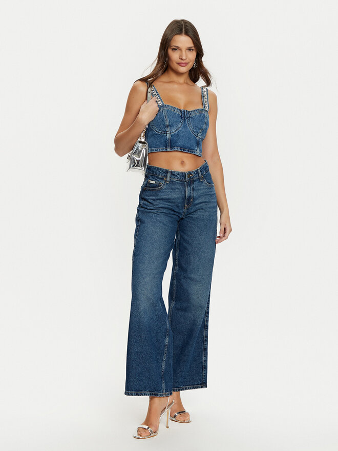 Guess Guess Felső W5RH03 D5ACC Sötétkék Slim Fit