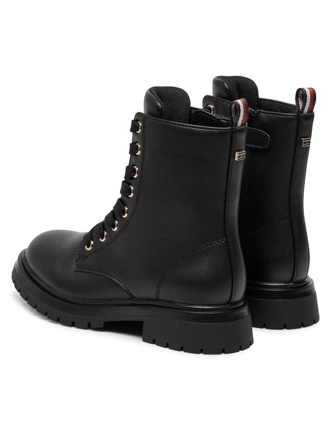 Tommy Hilfiger Schnürstiefeletten Tommy Hilfiger Lace-Up Bootie T3A5-33569-1351 M Schwarz