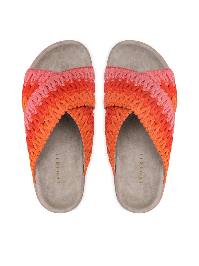Inuikii Чехли Inuikii Knitted Crossed 70104-087 Червен
