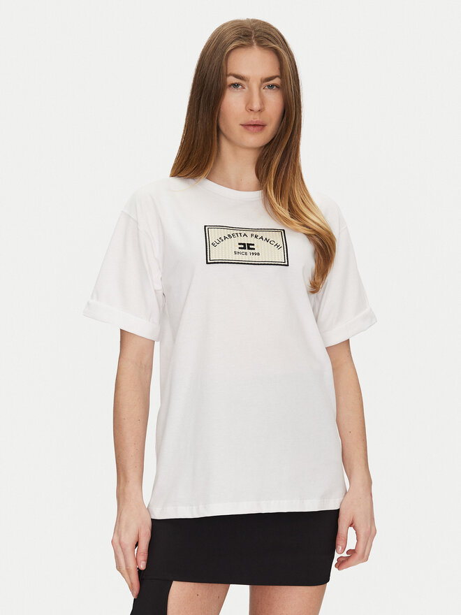 Elisabetta Franchi Elisabetta Franchi T-Shirt MA-035-51E2-V170 Λευκό Regular Fit