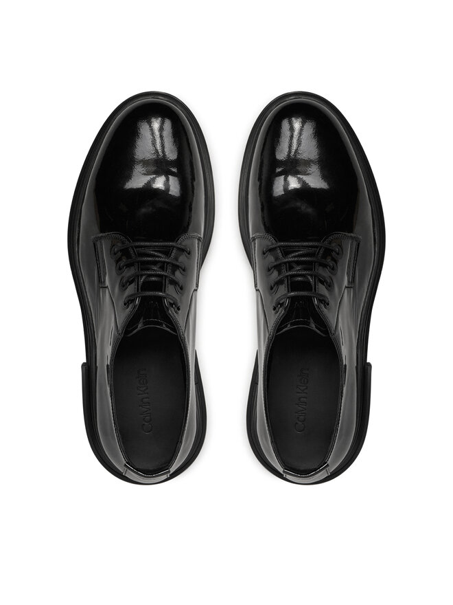 Calvin Klein Halbschuhe Calvin Klein Postman Derby Pat HM0HM01685 Schwarz