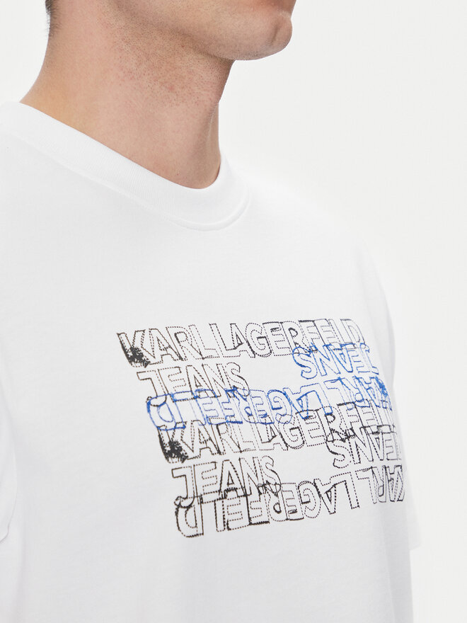 Karl Lagerfeld Jeans Karl Lagerfeld Jeans Camiseta A2M17038 Blanco Regular Fit