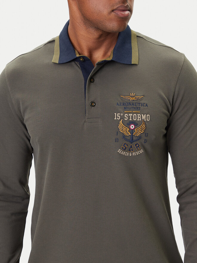 Aeronautica Militare Aeronautica Militare Polo 252PO1896UP00173 Gris Regular Fit