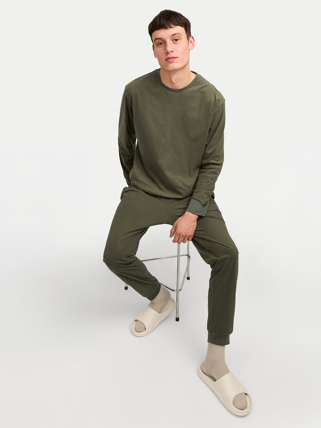Jack&Jones Jack&Jones Pijama Solid 12268536 Verde Loose Fit