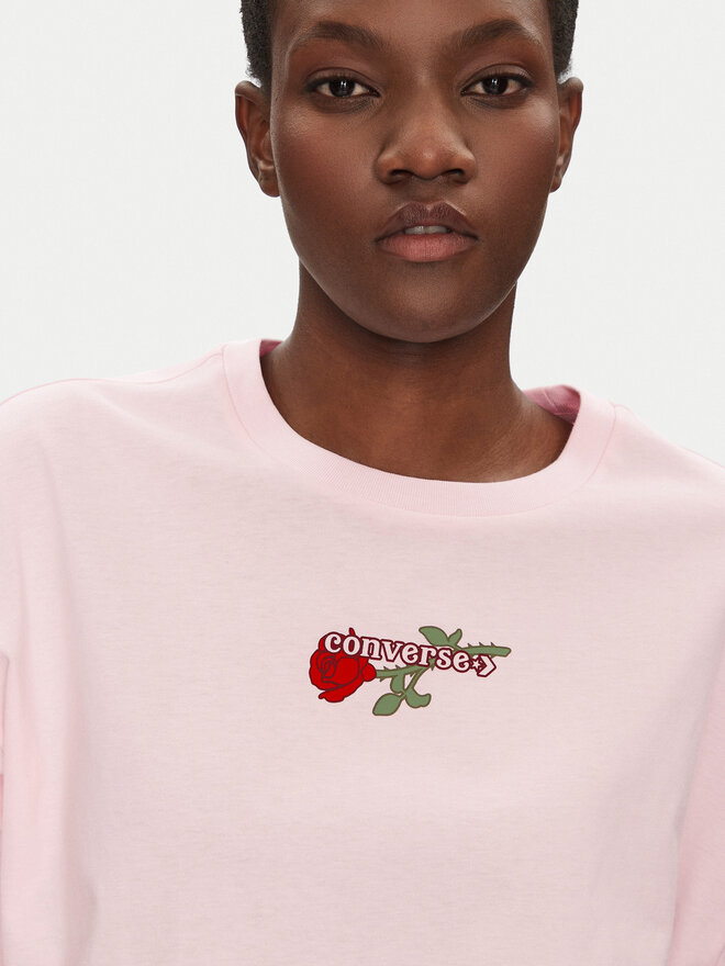 Converse Converse Camiseta Thorned 10028306-A03 Rosa Oversize