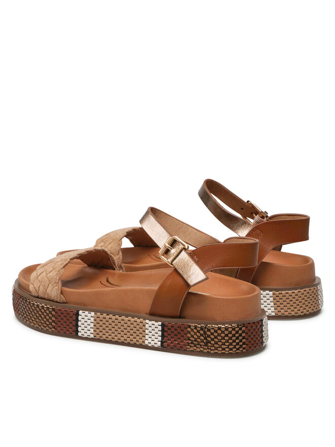 Wrangler Sandały Wrangler Amaya Woven WL21661A Brązowy