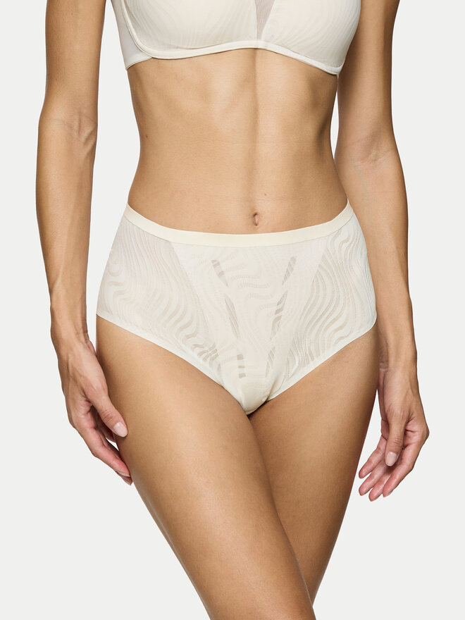 Triumph Triumph Klasične spodnje hlačke z visokim pasom Shape Smart Ellipse 10222289 Écru