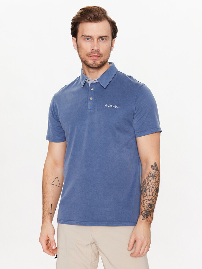 Columbia Columbia Poloshirt Nelson Point 1772721 Blau Regular Fit