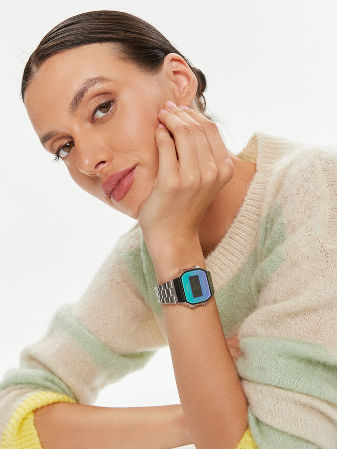 Casio Ρολόι Casio Vintage A168WER-2AEF Ασημί