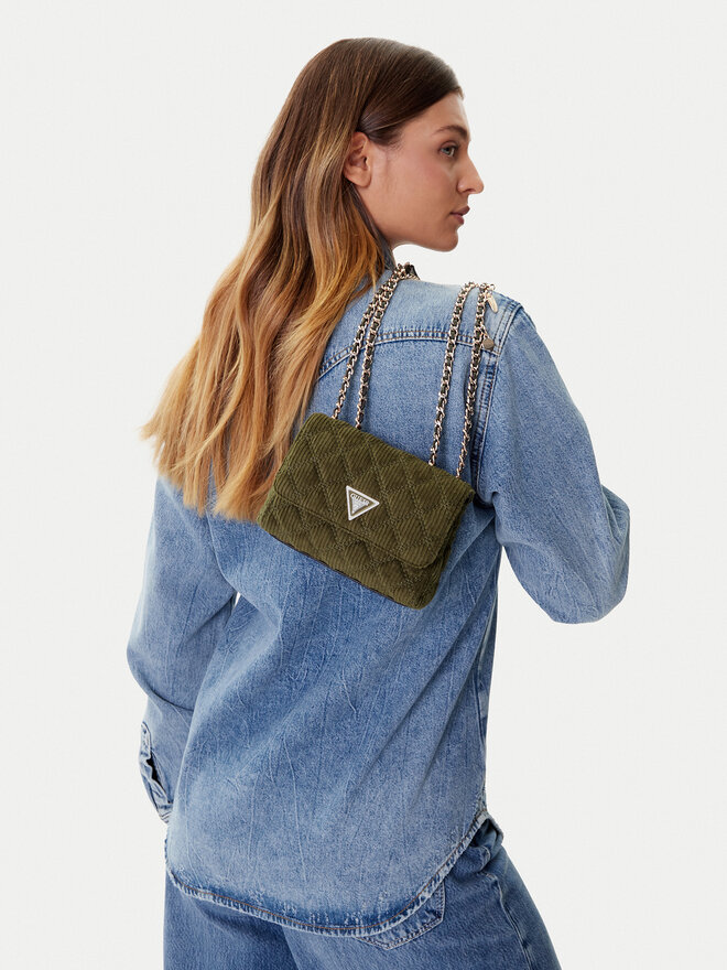 Guess Geantă Guess Giully II Mini HWCG96 73740 Verde