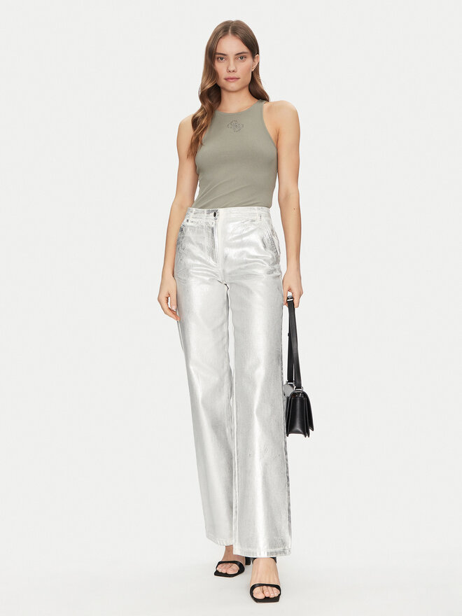 Guess Guess Marškinėliai W5GP57 KCV52 Žalia Slim Fit