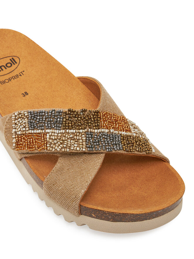Scholl Παντόφλες Scholl La Serena Strap MF32310 1056 Μπεζ