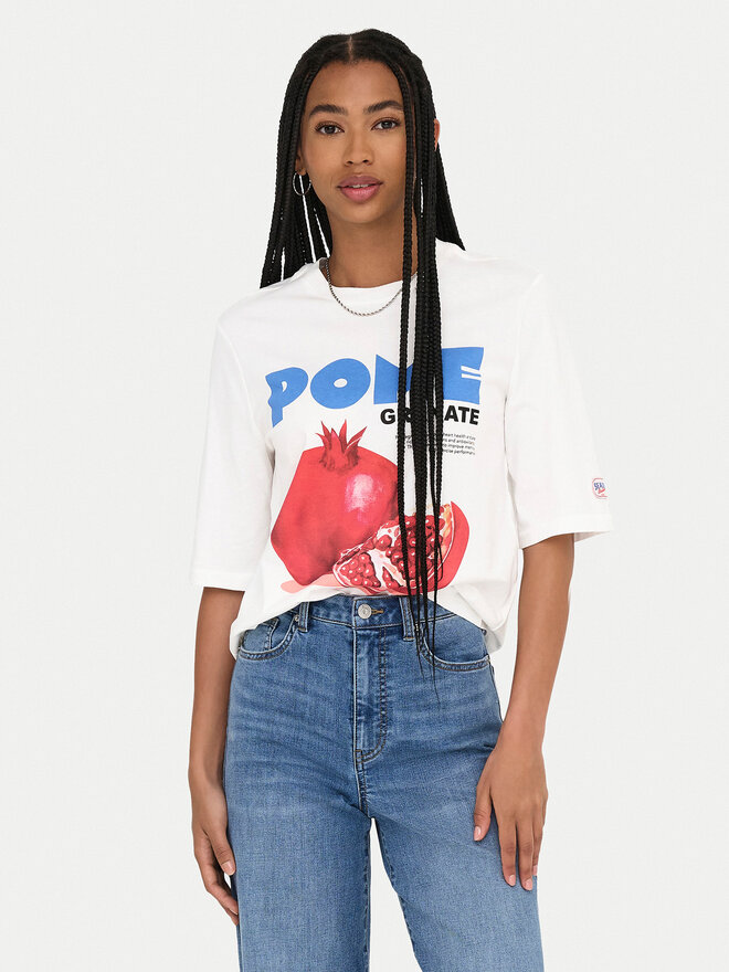ONLY ONLY T-Shirt Phoebe 15351369 Λευκό Regular Fit
