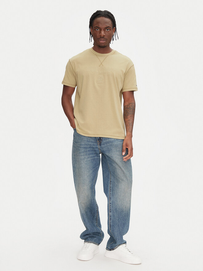 Tommy Jeans Tommy Jeans Camiseta Tonal Crest DM0DM20805 Beis Relaxed Fit