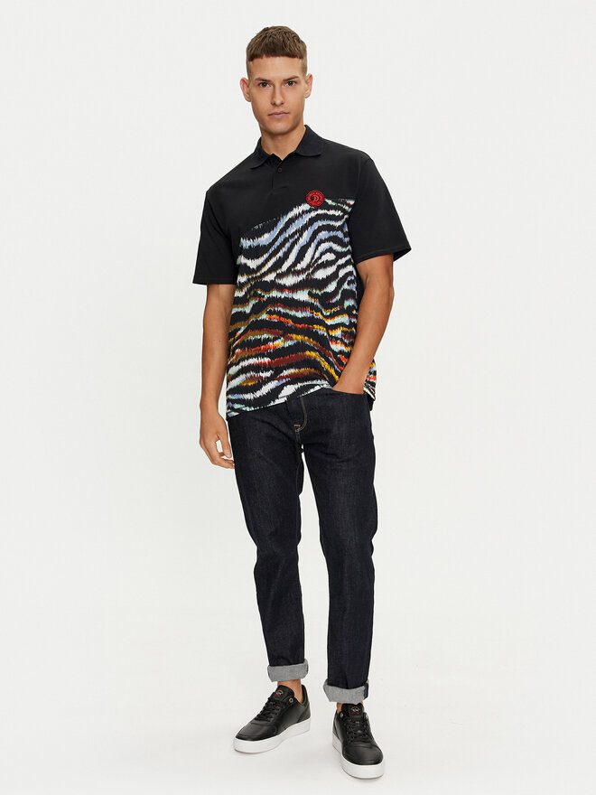 Just Cavalli Just Cavalli Poloshirt 76OAG6R1 Schwarz Regular Fit