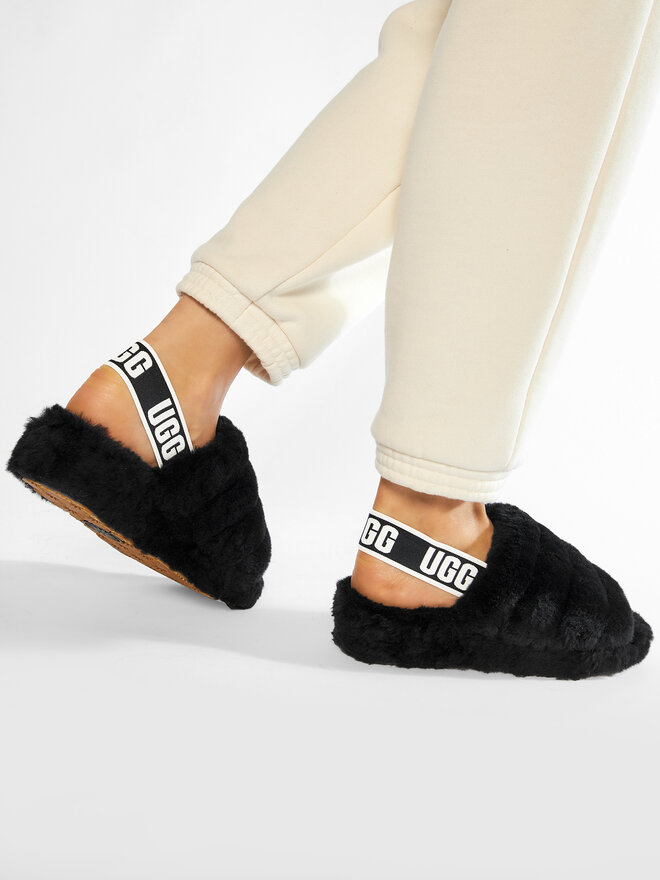 Pantofole Ugg W Fluff Yeah Slide 1095119 Nero escarpe
