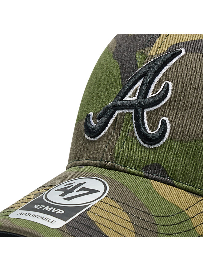 47 Brand Kšiltovka 47 Brand MLB Atlanta Braves Branson Trucker B-CBRAN01GWP-CMB Zelená