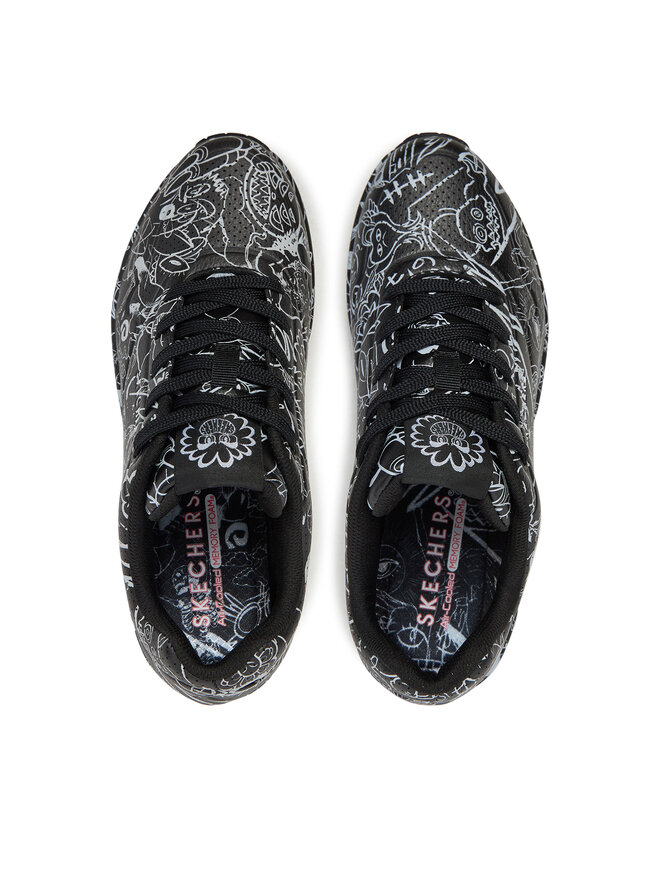 Skechers Αθλητικά Skechers Street Uno - Process Sketch 177972/BKW Μαύρο