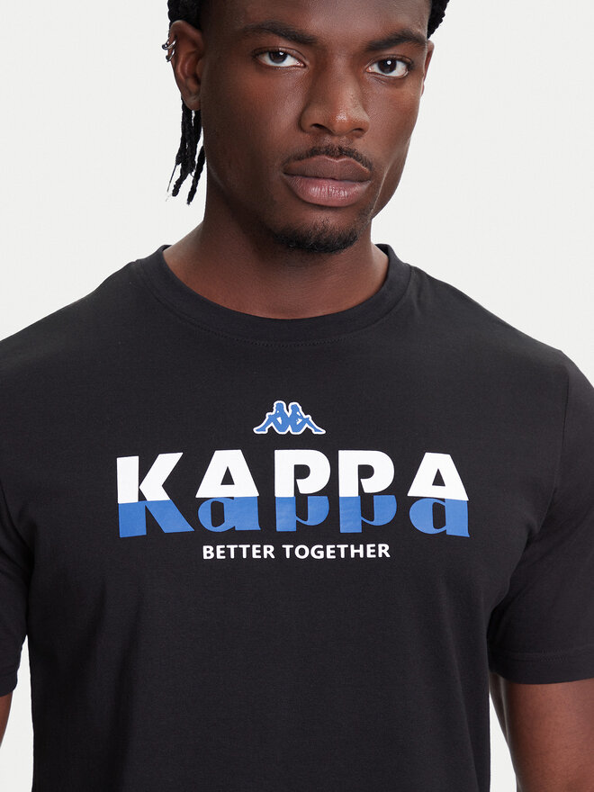 Kappa Kappa Marškinėliai 351U8KW 005 Juoda Regular Fit