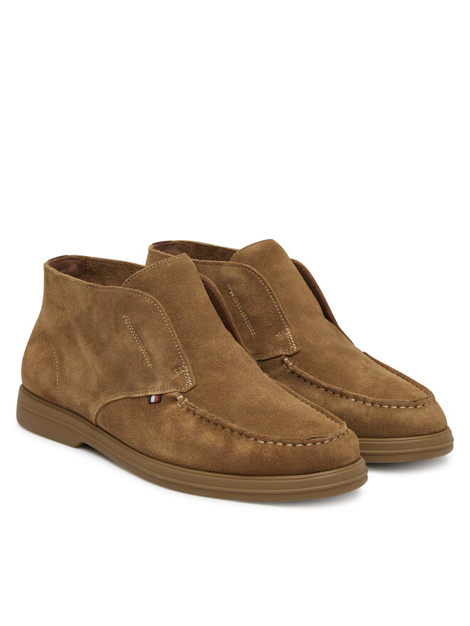 Tommy Hilfiger Gležnjarji Tommy Hilfiger Moc T FM0FM05492 Rjava