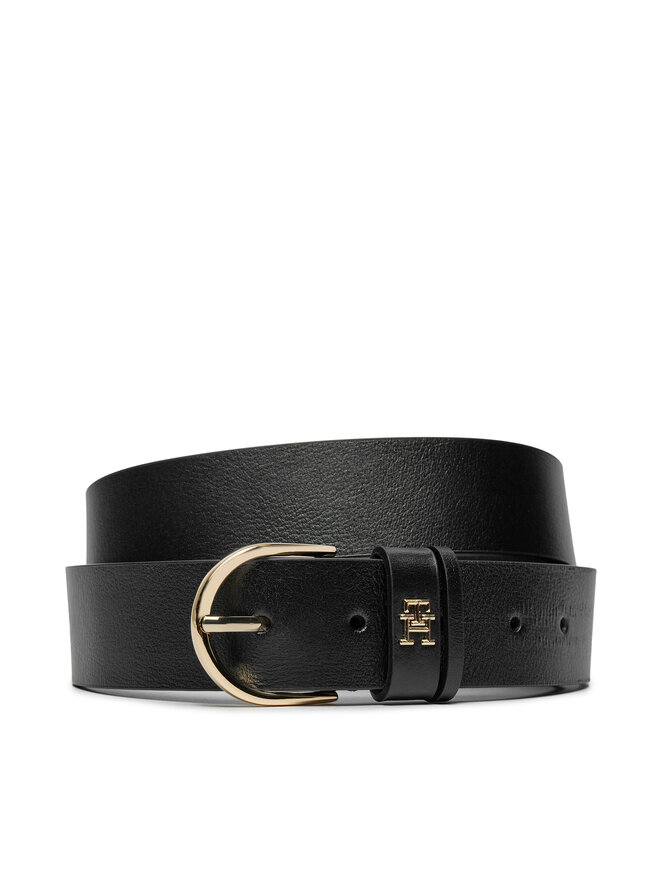 Tommy Hilfiger Pasek Damski Tommy Hilfiger Essential Effortless 3.5 AW0AW16837 Czarny