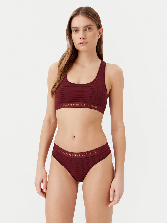 Tommy Hilfiger Tommy Hilfiger Klassischer Damenslip UW0UW05588 Dunkelrot Regular Fit
