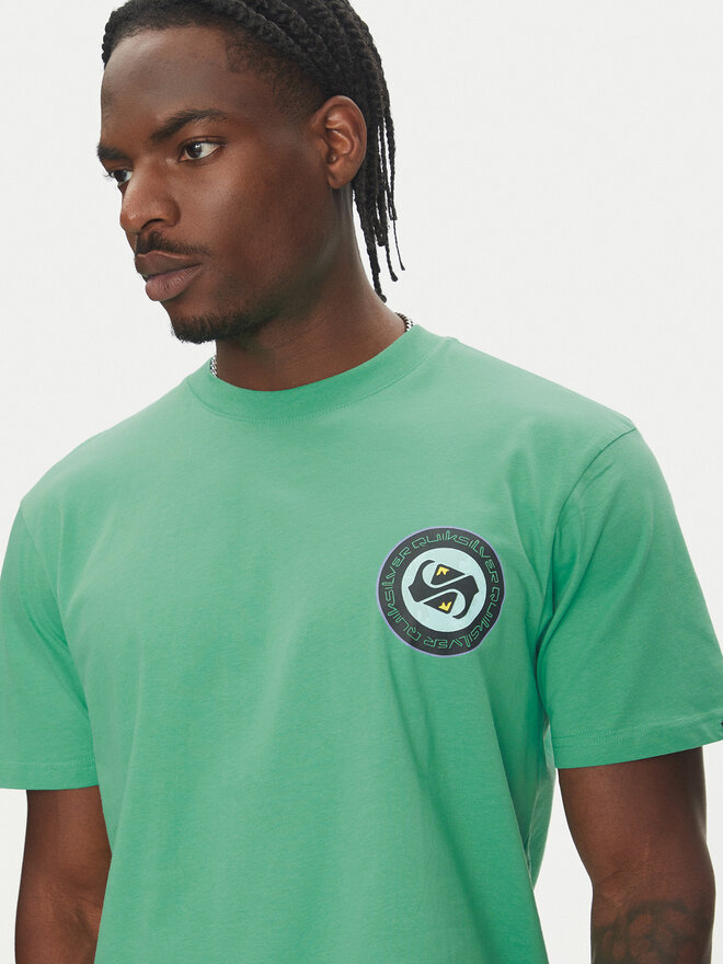 Quiksilver Quiksilver Camiseta Circle Back Ss EQYZT08054 Verde Regular Fit