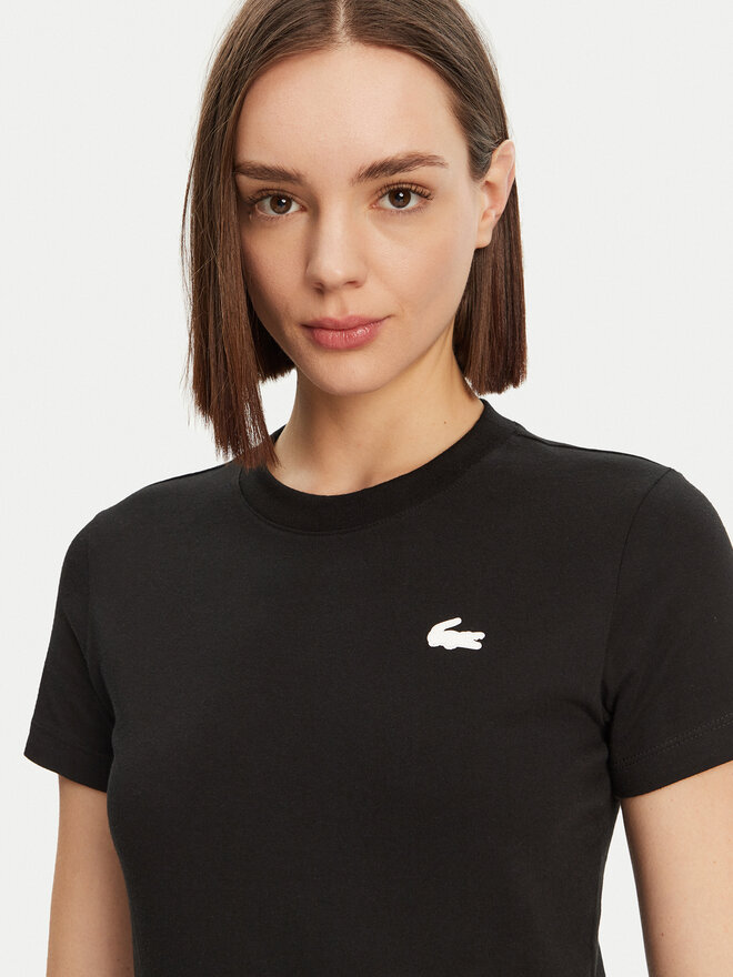 Lacoste Lacoste T-Shirt TF9246 Μαύρο Slim Fit