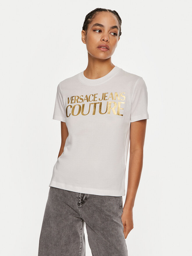 Versace Jeans Couture Versace Jeans Couture T-Shirt 77HAHT01 CJ00T Weiß Regular Fit
