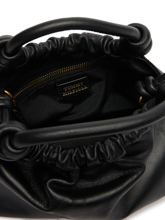 Tommy Hilfiger Handtasche Tommy Hilfiger Th Soft Leather Med Crossover AW0AW18369 Schwarz