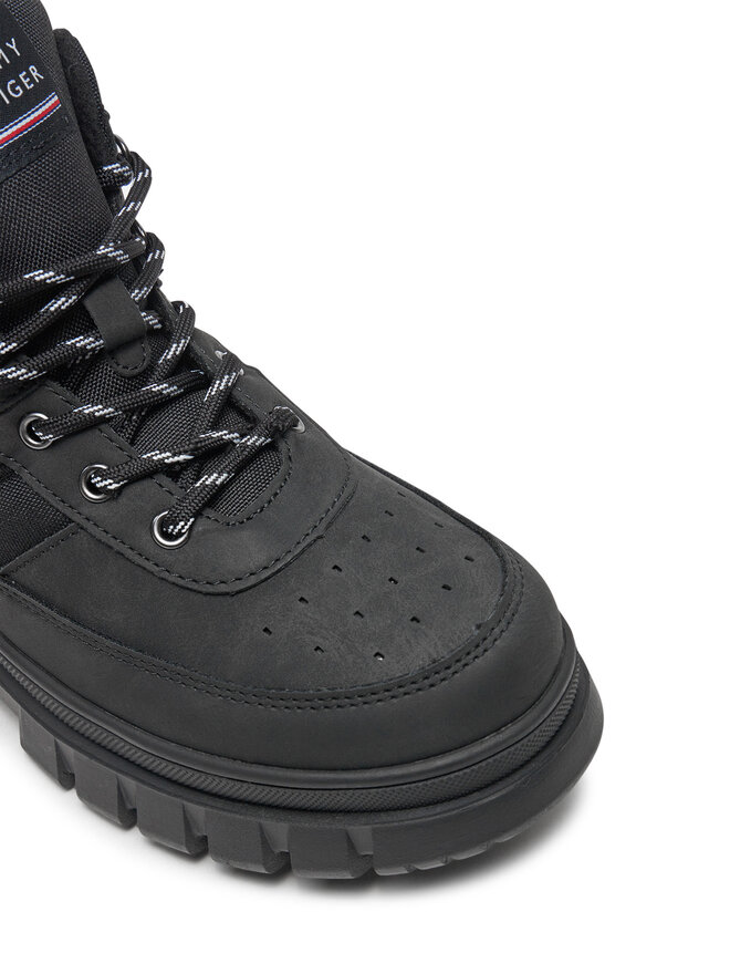 Tommy Hilfiger Μποτίνια Tommy Hilfiger Lace-Up Bootie T3X5-33707-1492 S Μαύρο