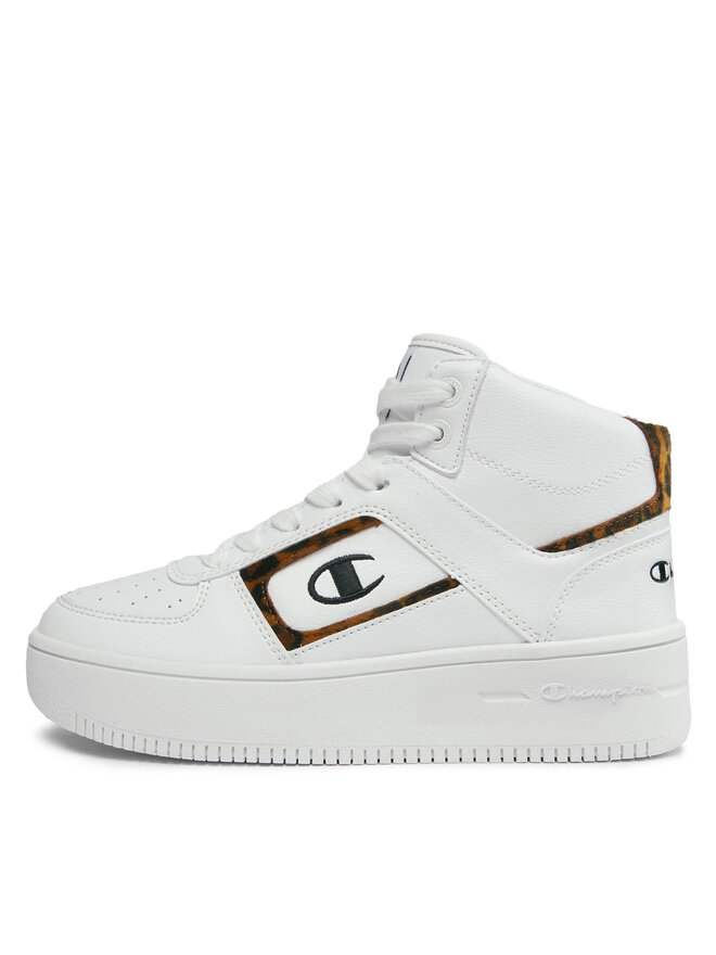 Champion Sneakers Champion Mid Cut Foul Play Plat Mid Animalie S11601-WW001 Weiß