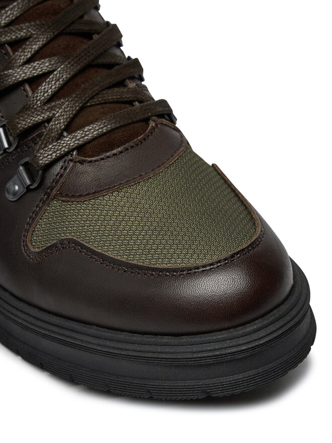 Tommy Hilfiger Šnurovacia obuv Tommy Hilfiger Hilfiger Warm Cordura Mix Boot FM0FM05180 Zelená