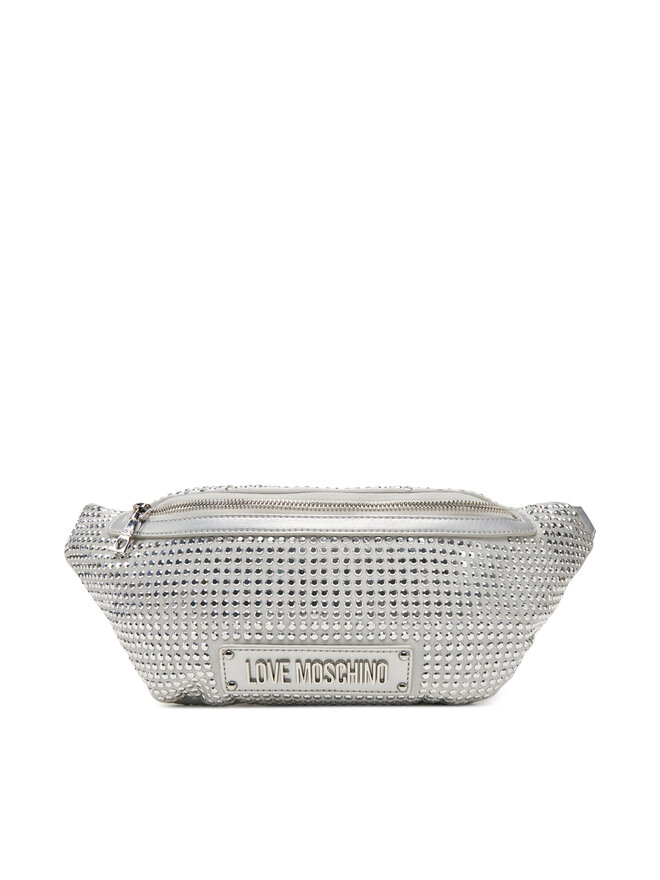LOVE MOSCHINO Ledvinka LOVE MOSCHINO JC4137PP1MLL196B Stříbrná