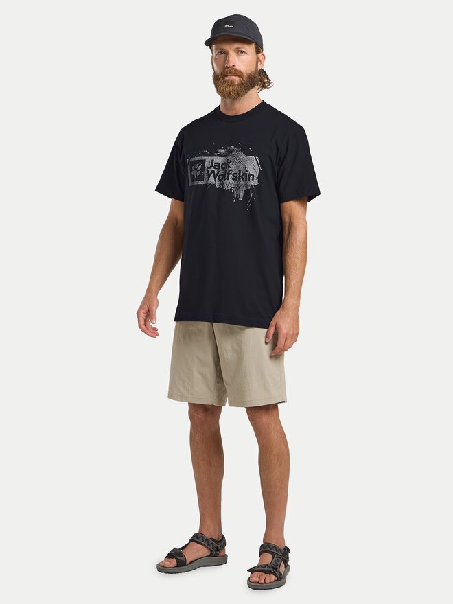 Jack Wolfskin Jack Wolfskin Póló Brand T A64116 Sötétkék Regular Fit