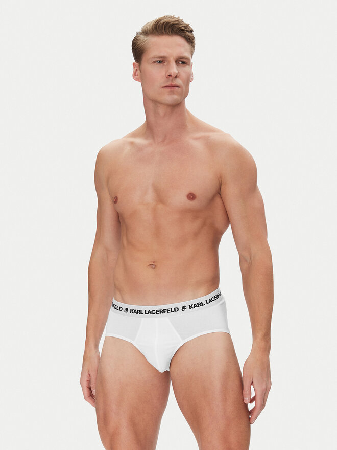 KARL LAGERFELD KARL LAGERFELD Komplektas: 3 trumpikių poros A1M47152 Balta
