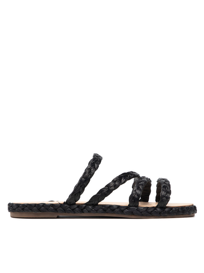 Black sandals espadrilles clearance