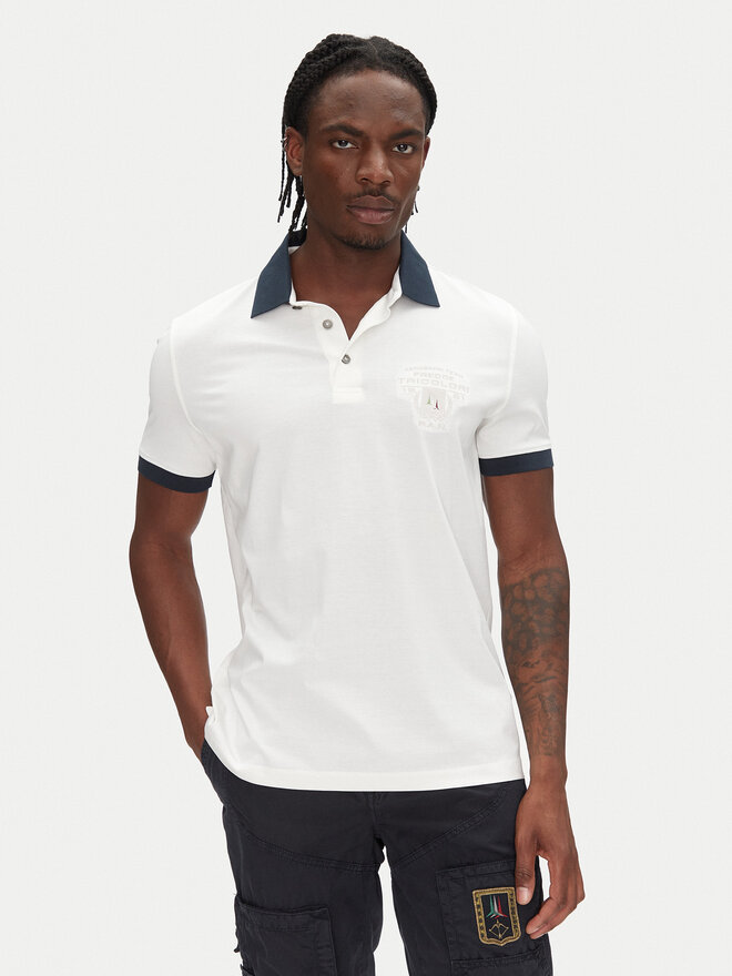 Aeronautica Militare Aeronautica Militare Polo marškinėliai 251PO1863J682 Balta Regular Fit